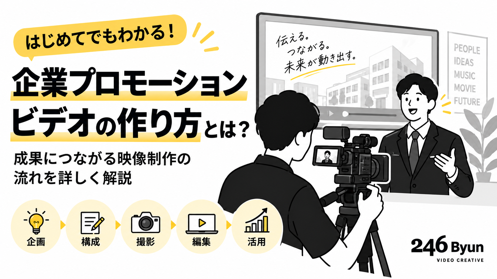 企業プロモーションビデオの作り方とは？成果につながる映像制作の流れを詳しく解説